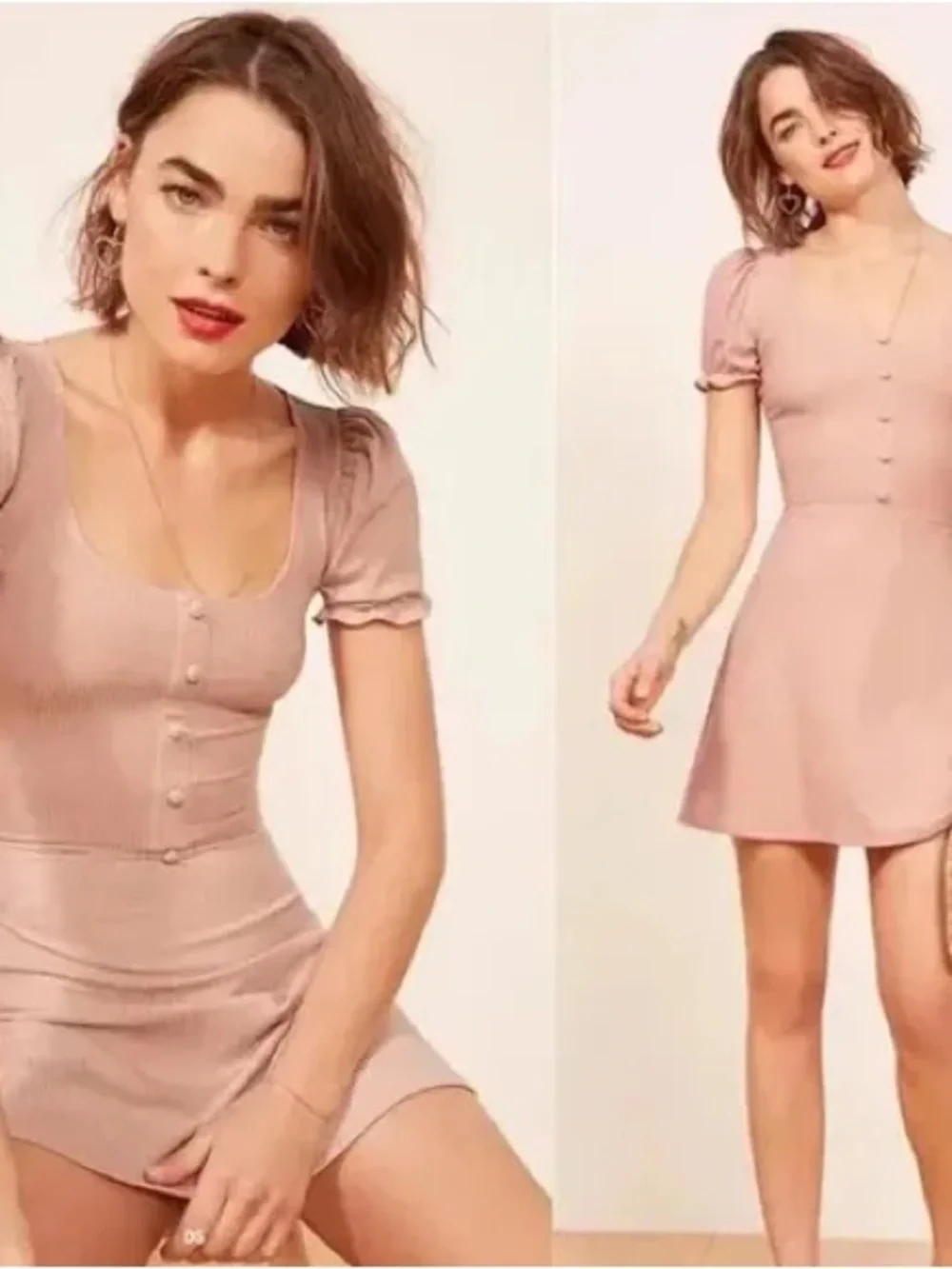 Reformation Ribbed Mini Dress - Picture 3 of 8